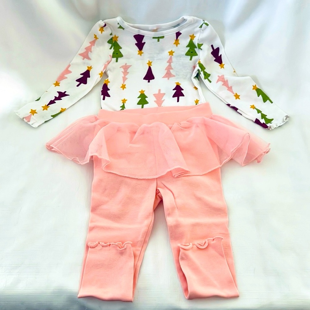 New~Onesie & Leggings With A Tu Tu / 2~Piece Set - Picture 8 of 8